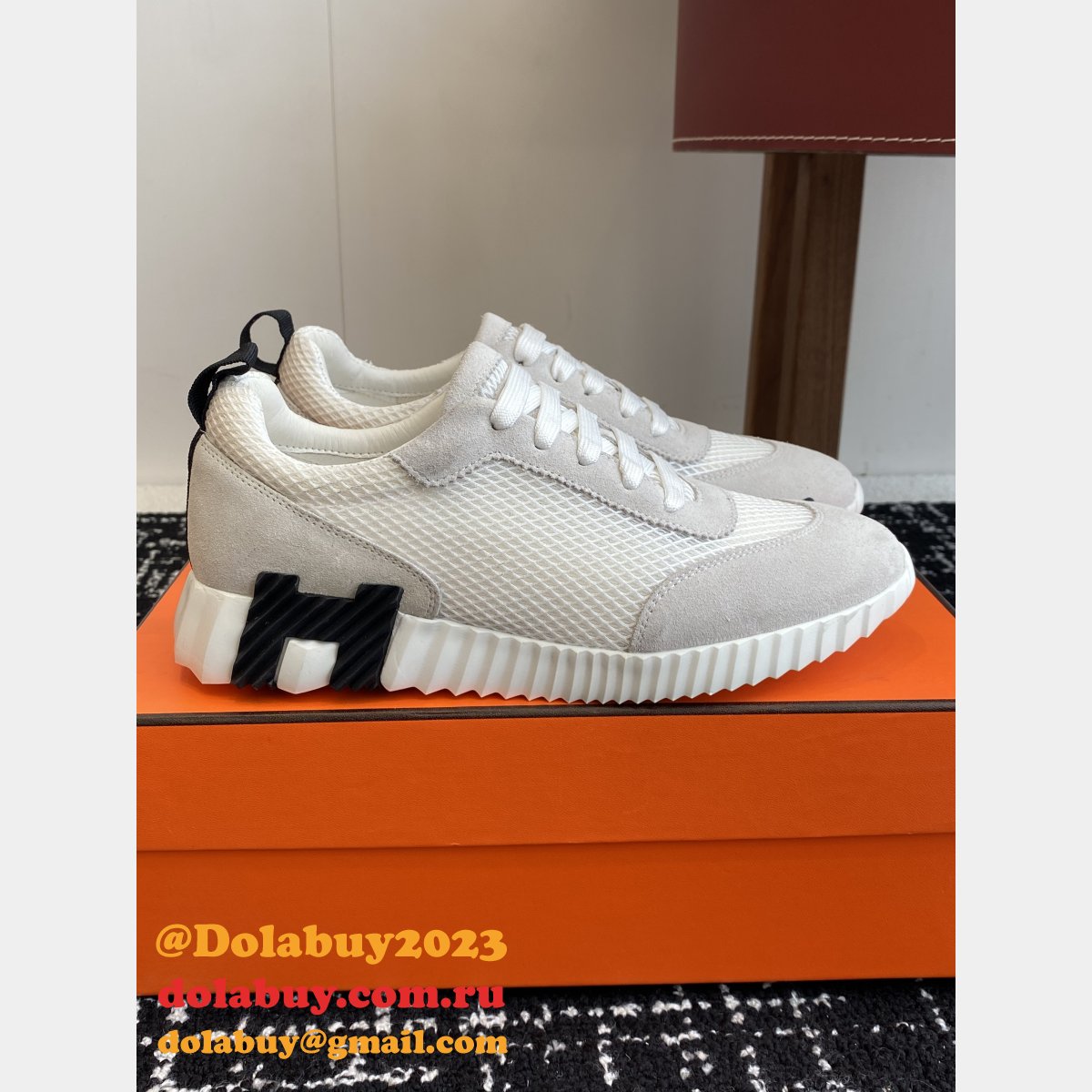Top Designer Hermes Bouncing Sneaker