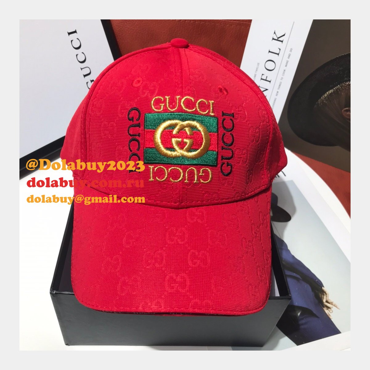 aaa+ G*u*i palace classic pattern simple embroidery logo hats