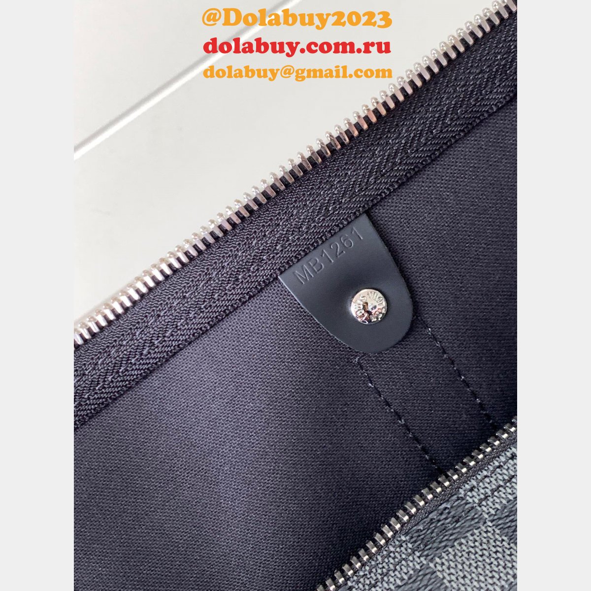 LV Keepall Replica Keepall Bandouliere N41418/N41416/N41413 Damier Graphite Canvas