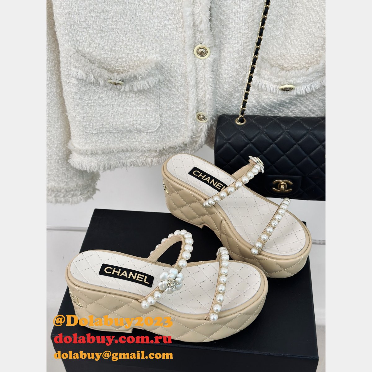 High Quality Designer CC PEARS SLIPPERS AND SANDALS