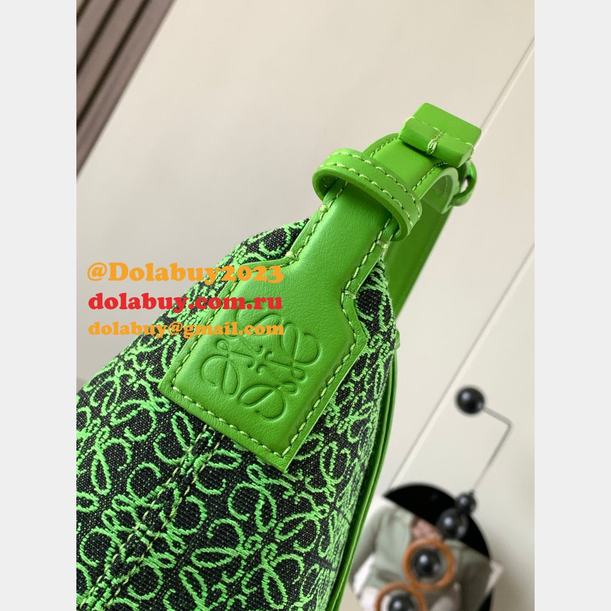 Top Quality LOEWE Cubi Anagram leather-trimmed tote 21cm/35cm