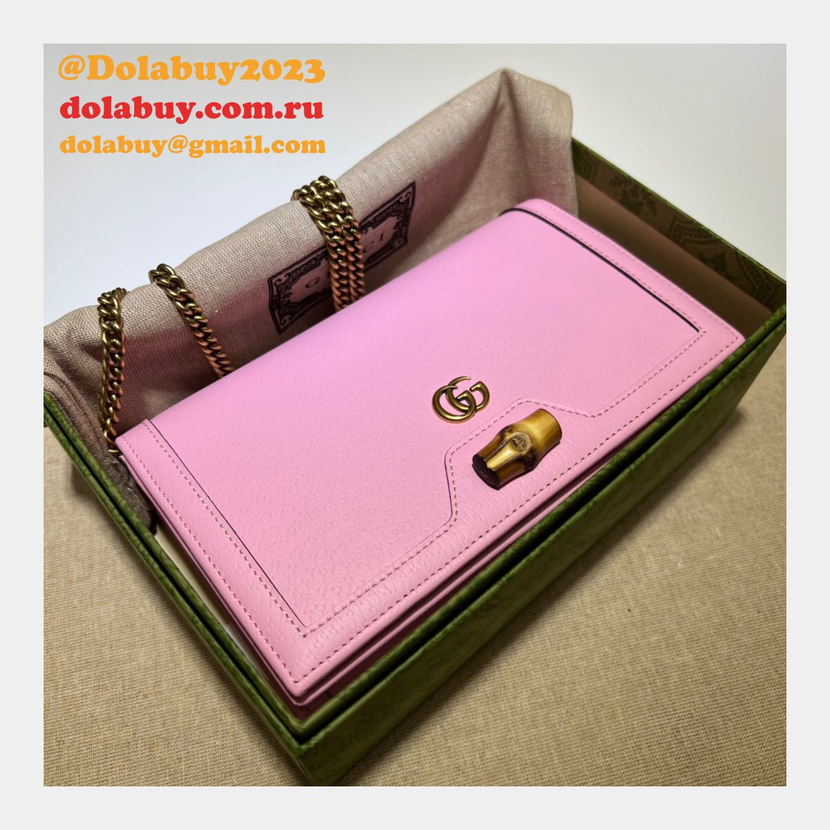 the G*u*i best diana replicas bag with bamboo 696817