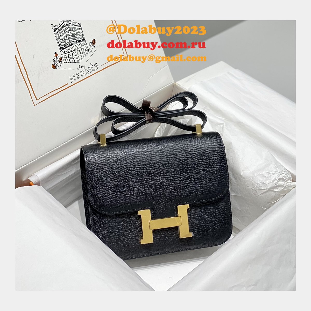 News Best Replica Hermes Mirror Single Compartment 23CM Epsom Bags