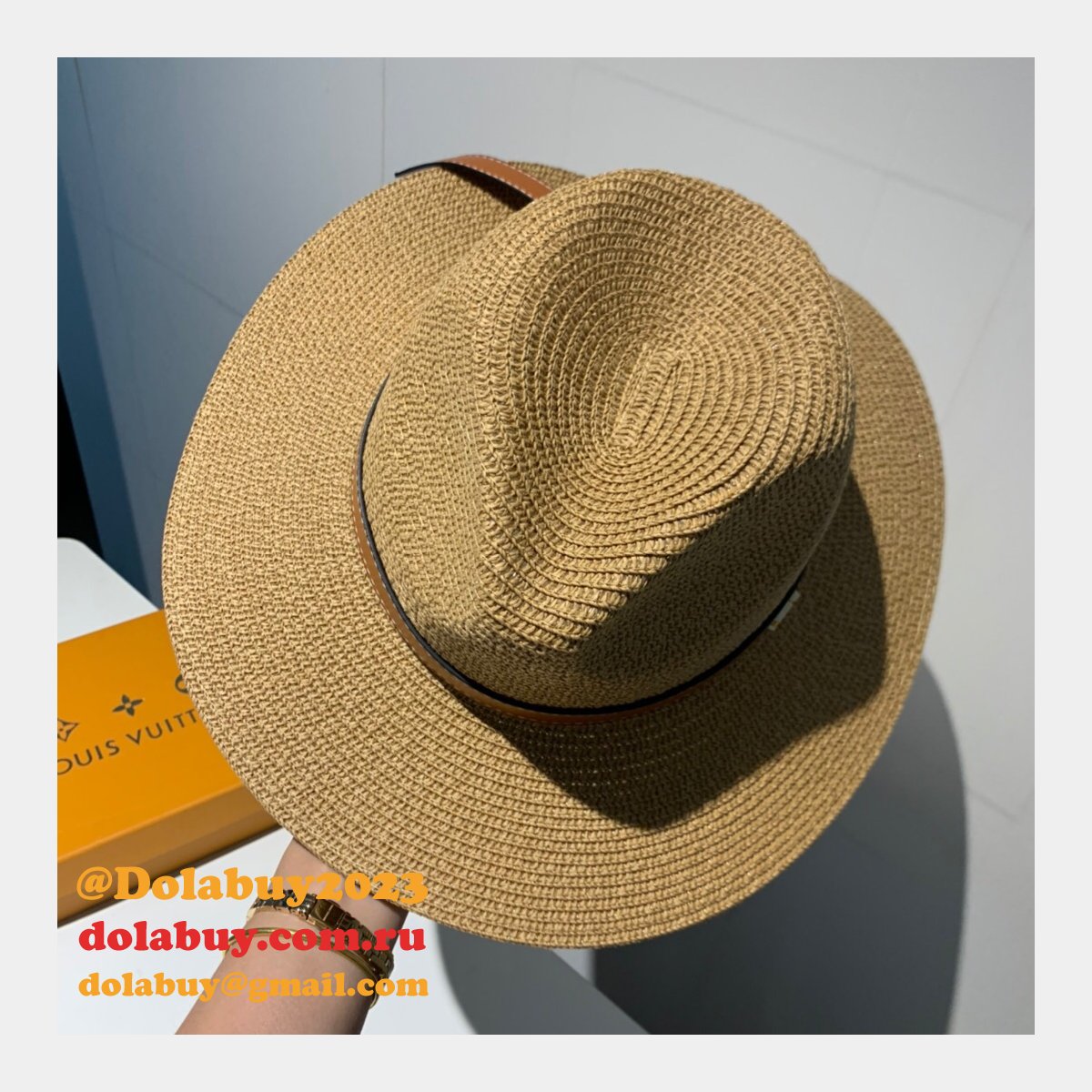 Fashion Louis Vuitton Beach classic straw hat