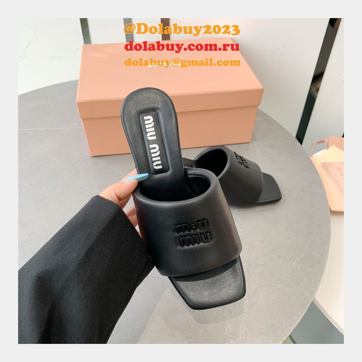 Miu Miu Replica Bread Slippers Heel Sandals Shoes