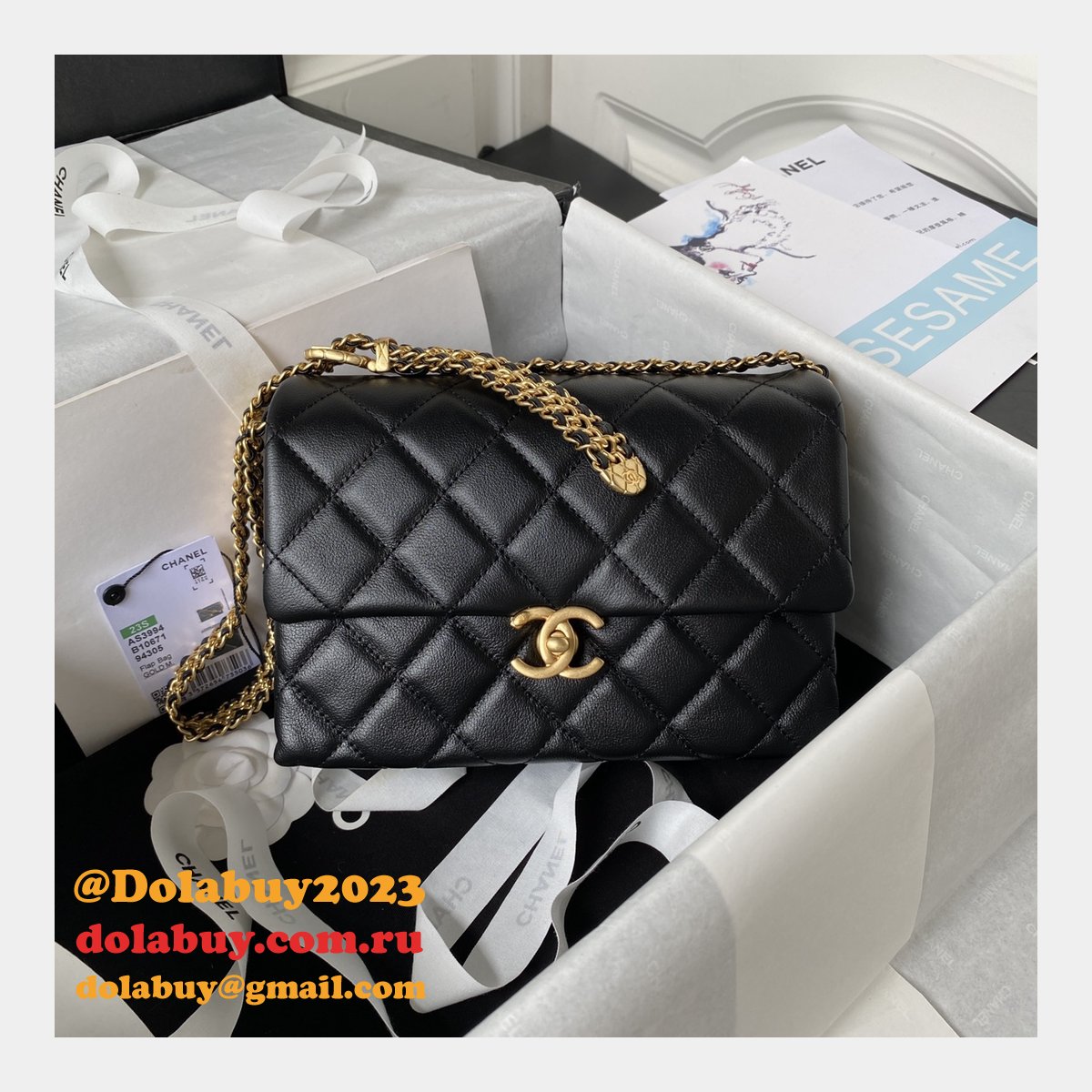 1:1 Mirror Flap Fashion Chain Best AS3994 Replica Quality Bag