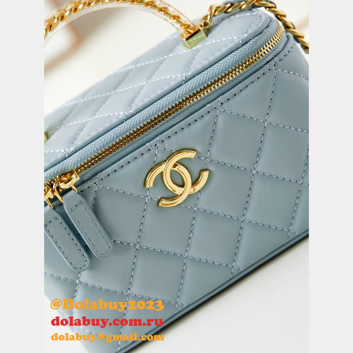 7 Star chane 24A lambskin Cosmetic bag AP3820