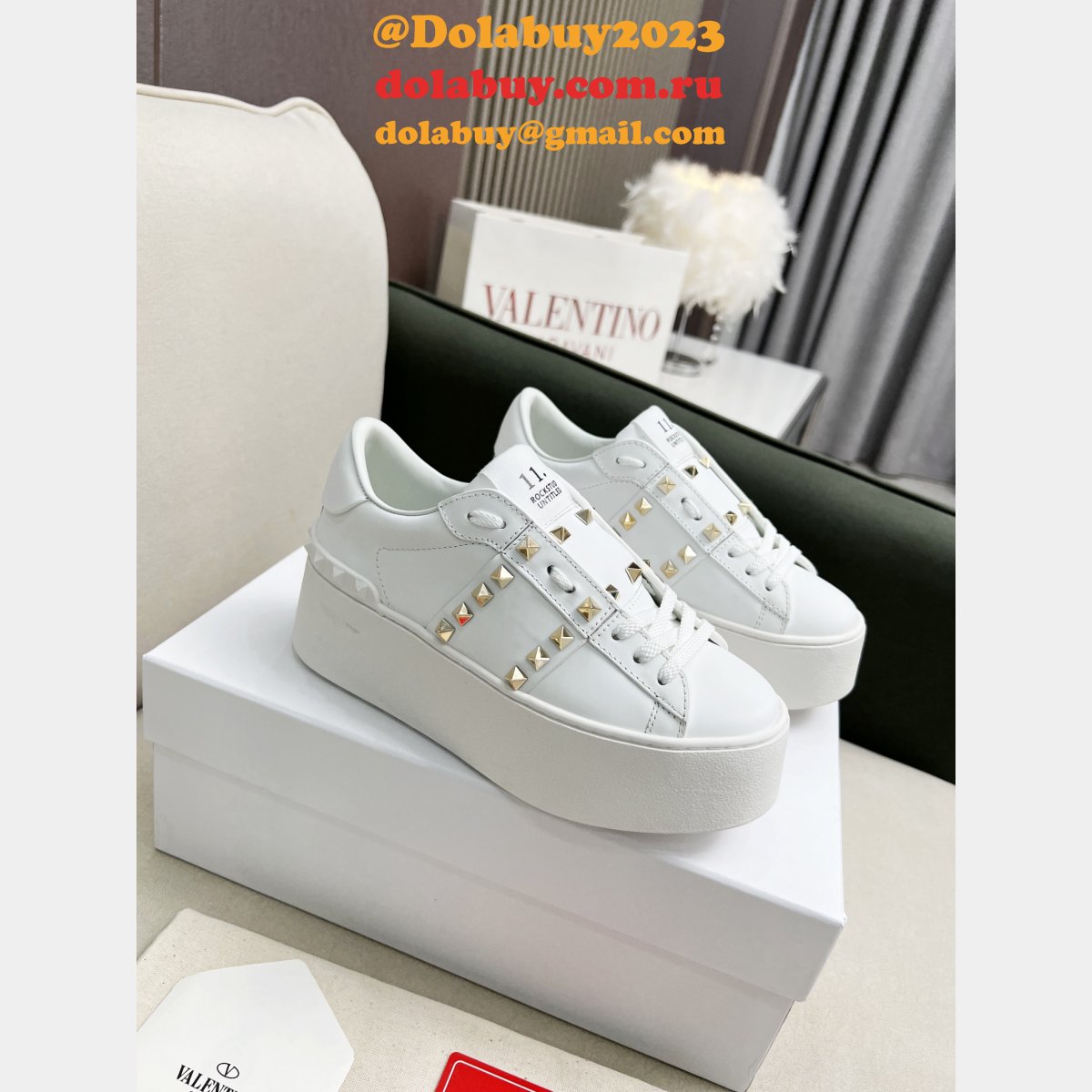 Valentino Replica Garavani Rockstud Untitled Platform Shoes