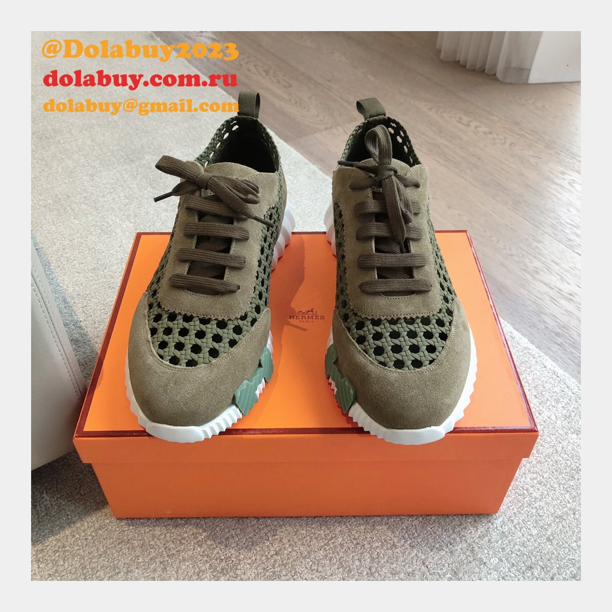 7 Star HERMES MEN BOUNCING weave SNEAKER