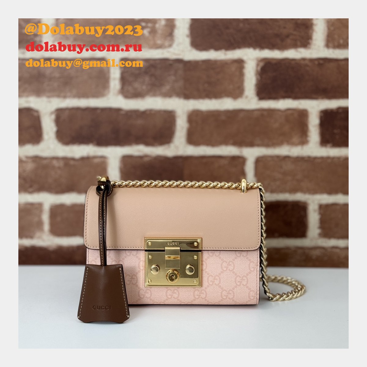 luxury padlock G*u*i copy gg shoulder 409487 bag