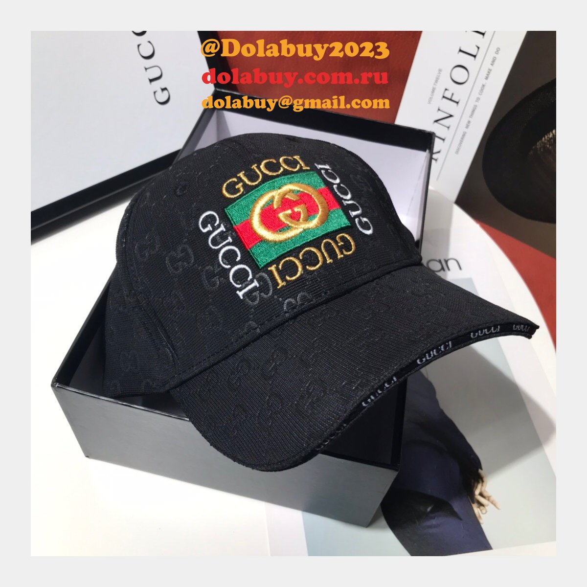 aaa+ G*u*i palace classic pattern simple embroidery logo hats