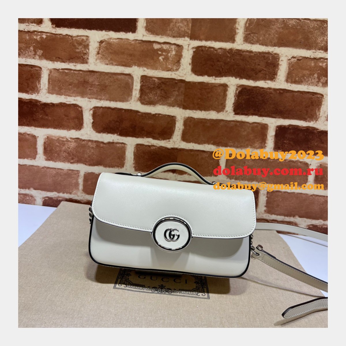 petite gg G*u*i 1:1 mirror shoulder 739722 crossbody fake bag