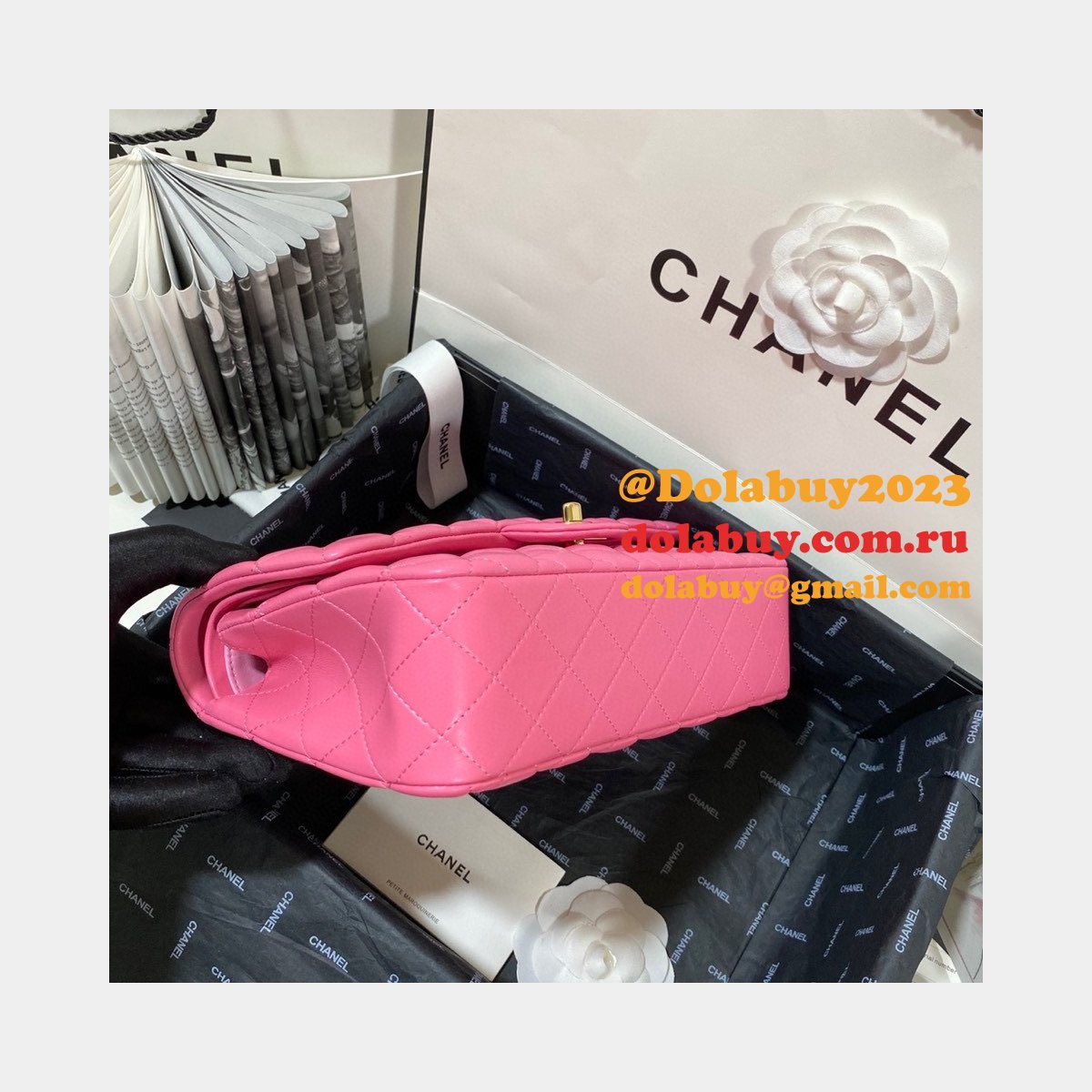 Top Quality Replica Lambskin CF1112 Bags 25CM PINK