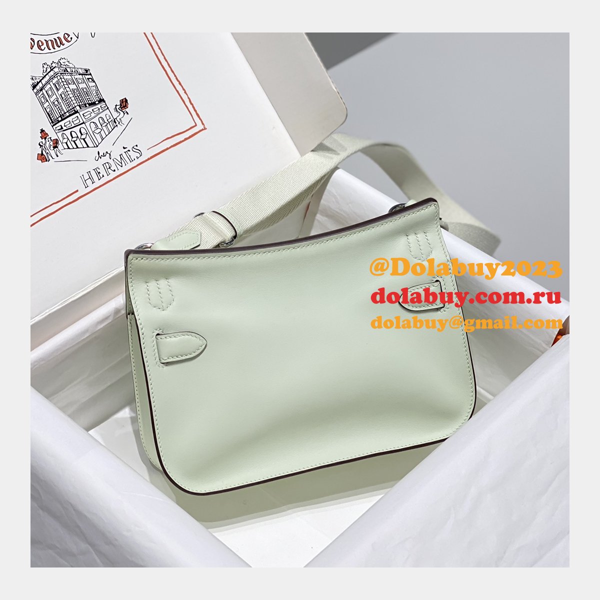 Luxury hermes jypsiere mini calf leather bag