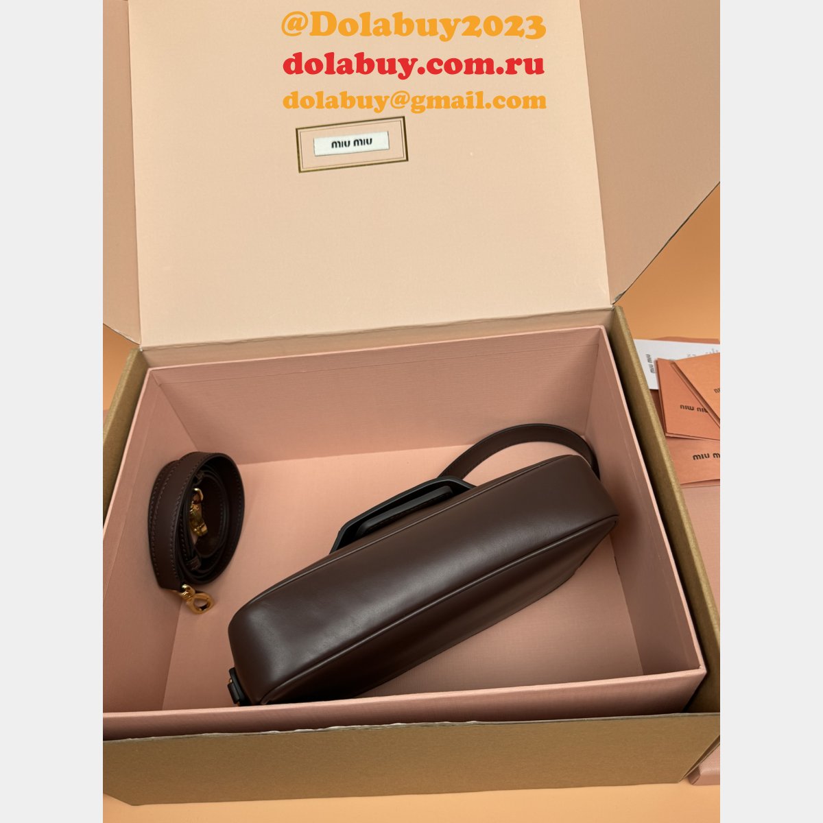 Top Quality MIU MIU 5BD270 Penny Leather Bag