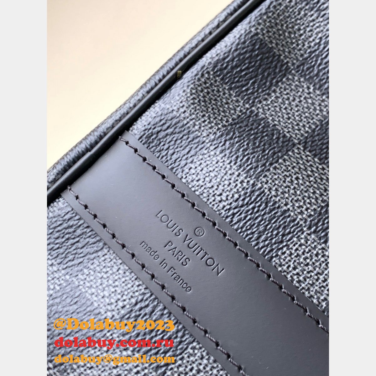 LV Keepall Replica Keepall Bandouliere N41418/N41416/N41413 Damier Graphite Canvas
