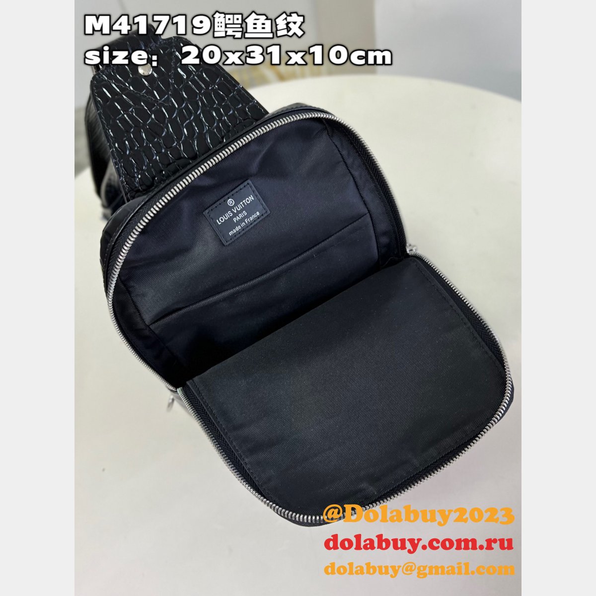 M41719 Louis Vuitton Avenue Sling Fake Bag Damier Graphite Canvas