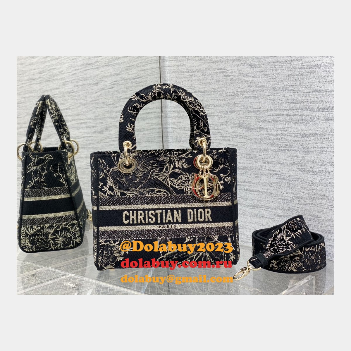 Perfect 1:1 Christian Dior Replicas Lady Best 24CM Black Bag