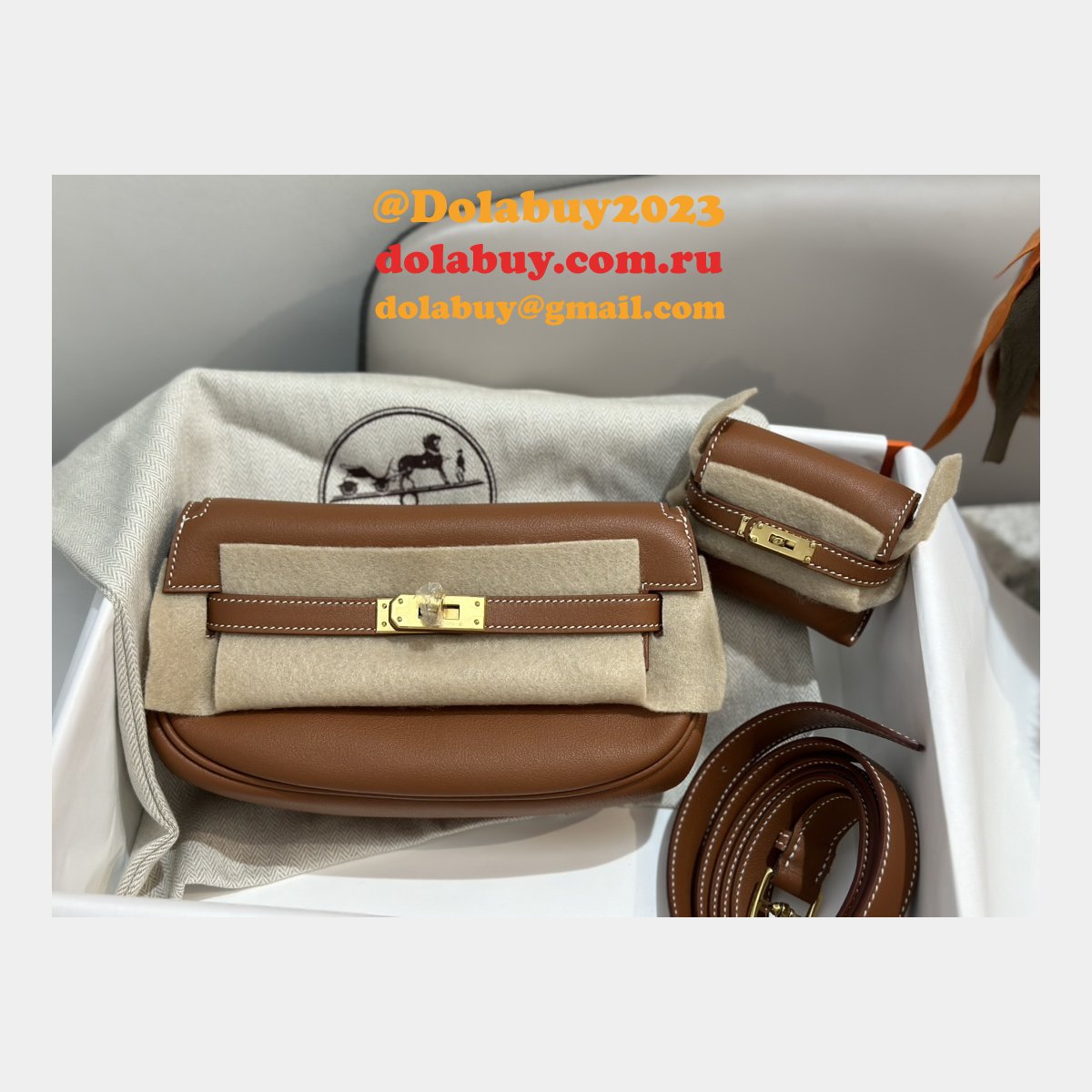 Designer hermes kelly moove 17cm swift leather Luxury bag