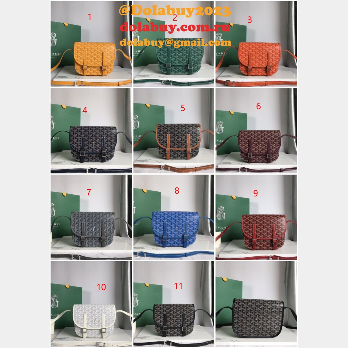 Copy Goyard Chevron Belvedere Duplicate Messenger GY020098 Fake Bag