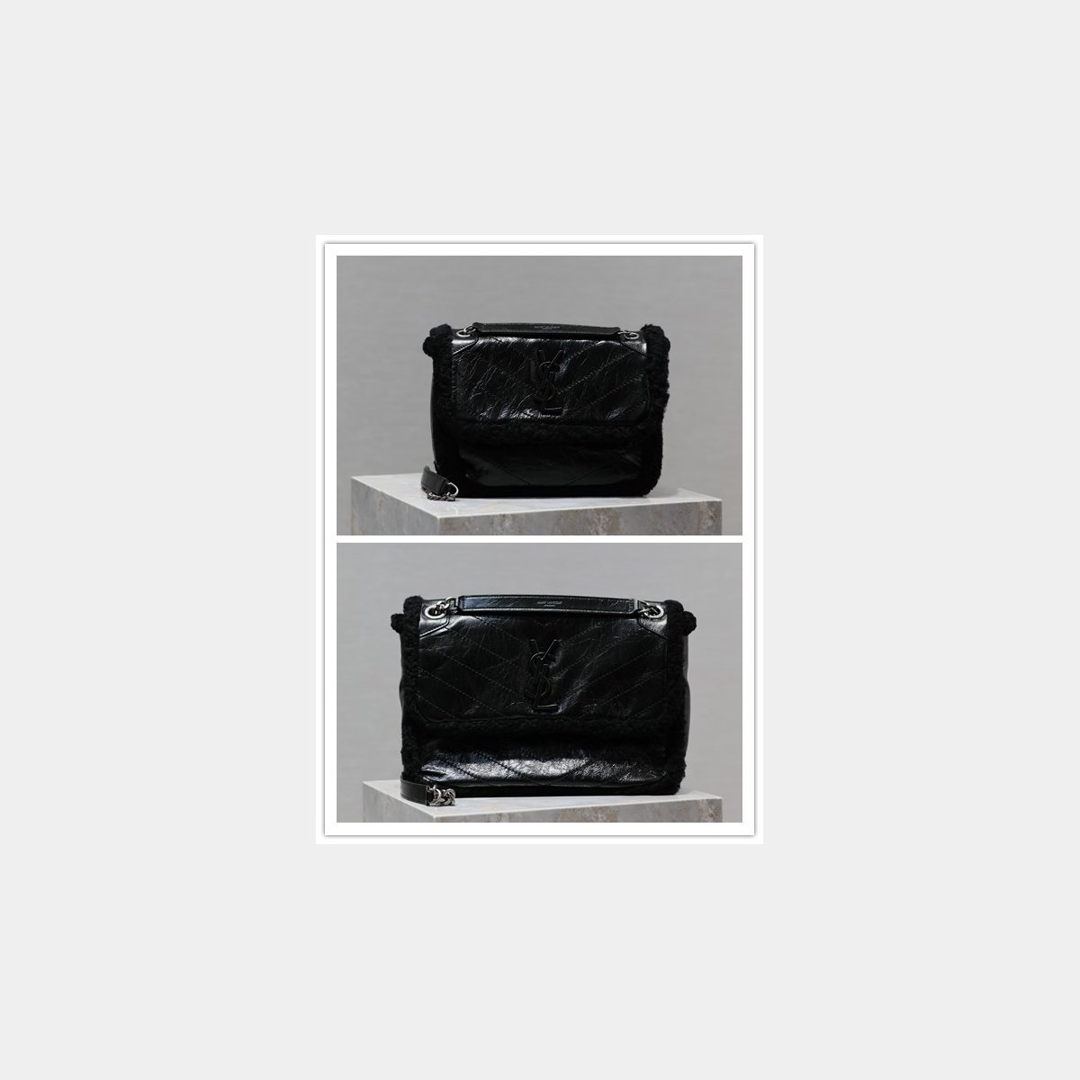 TOP YSL SAINT LAURENT NIKI oil-waxed HANDBAG