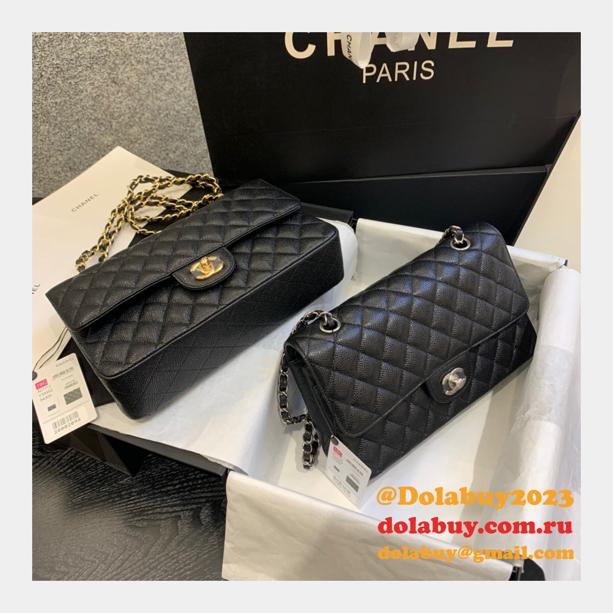 New CC 2021 Replica Quilted Caviar Leather Caviar CF1112 25CM Bags