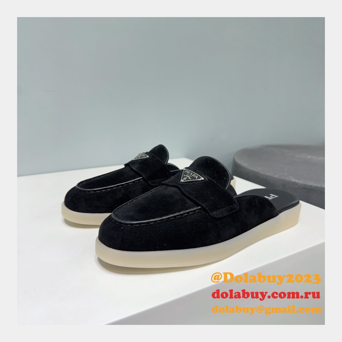 Wholesale Replica Prada 1:1 Designer Saint-Tropez Loafers Shoes