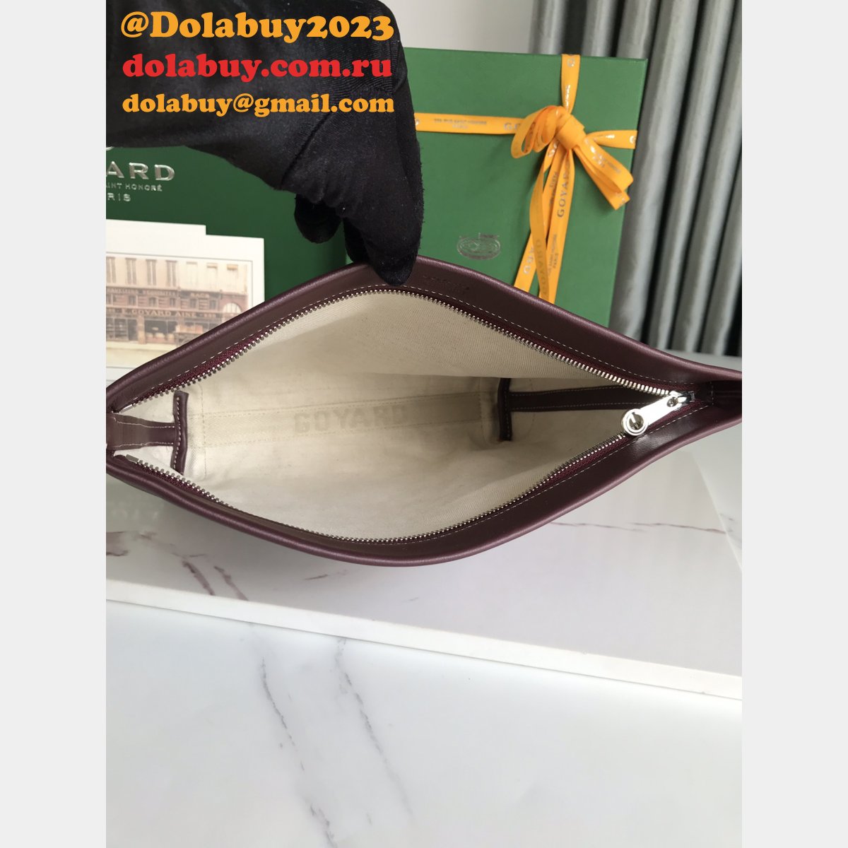 Duplicate goyard 1:1 Mirror Conti clutch