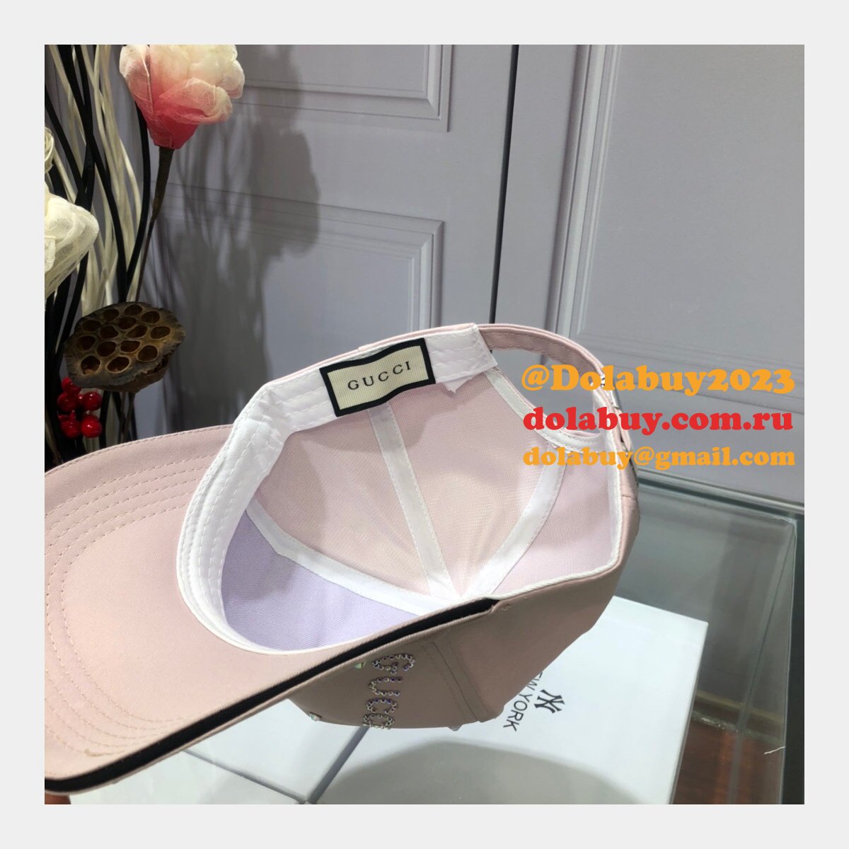 fashion g*u*i with Di*m*nd logo baseball cap