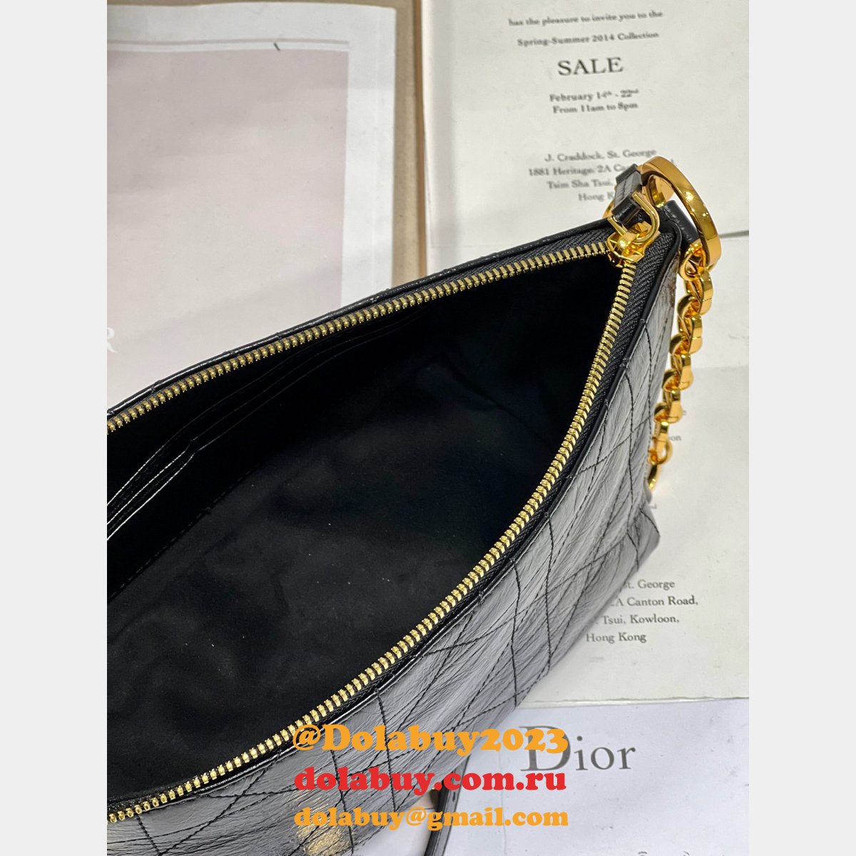 High Quality Christian Dior Paris Diorstar Hobo shoulder bag black