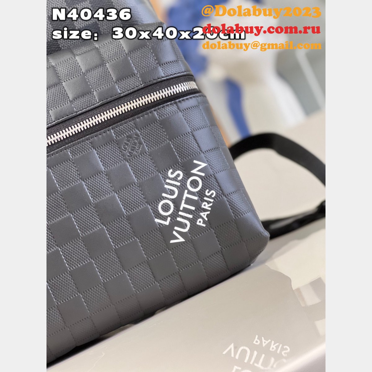 Copy Louis Vuitton Discovery Backpack N40436 Damier Infini Men
