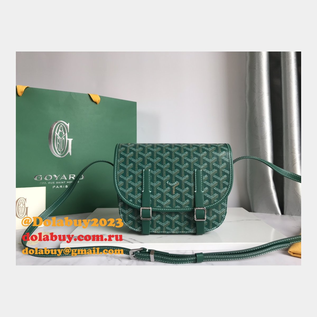 Copy Goyard Chevron Belvedere Duplicate Messenger GY020098 Fake Bag