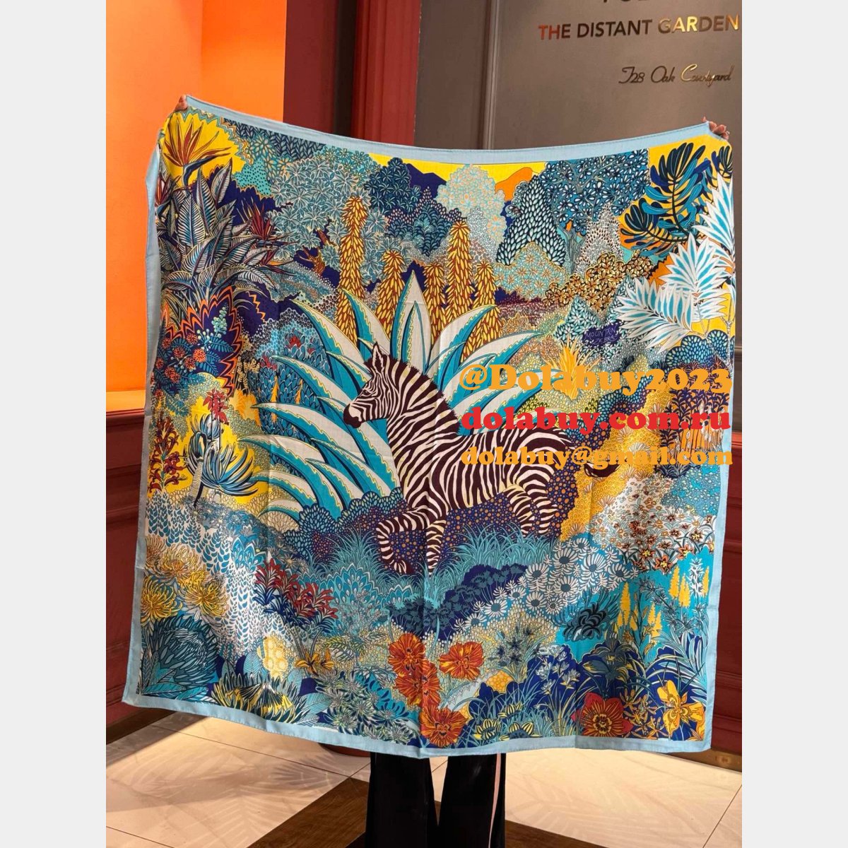 Top Quality Hermes Double-sided Printed Silk Square Scarf
