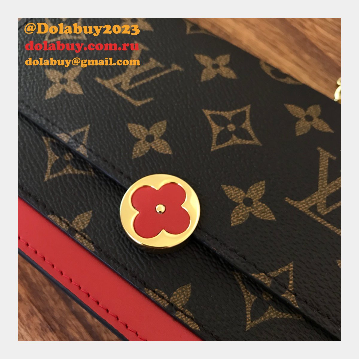 Louis Vuitton Best Flore Chain Wallet Monogram M67405 Brown