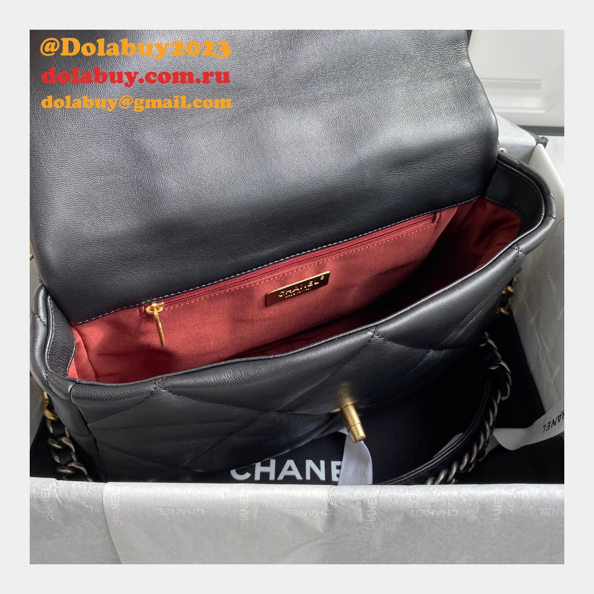 Top CC 19 Bags 2021 Black 30CM