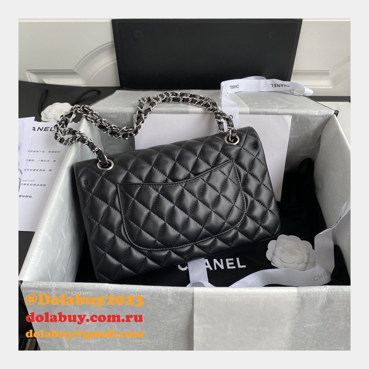 Top Quality CC Lambskin CF1112 25CM Handbags Online