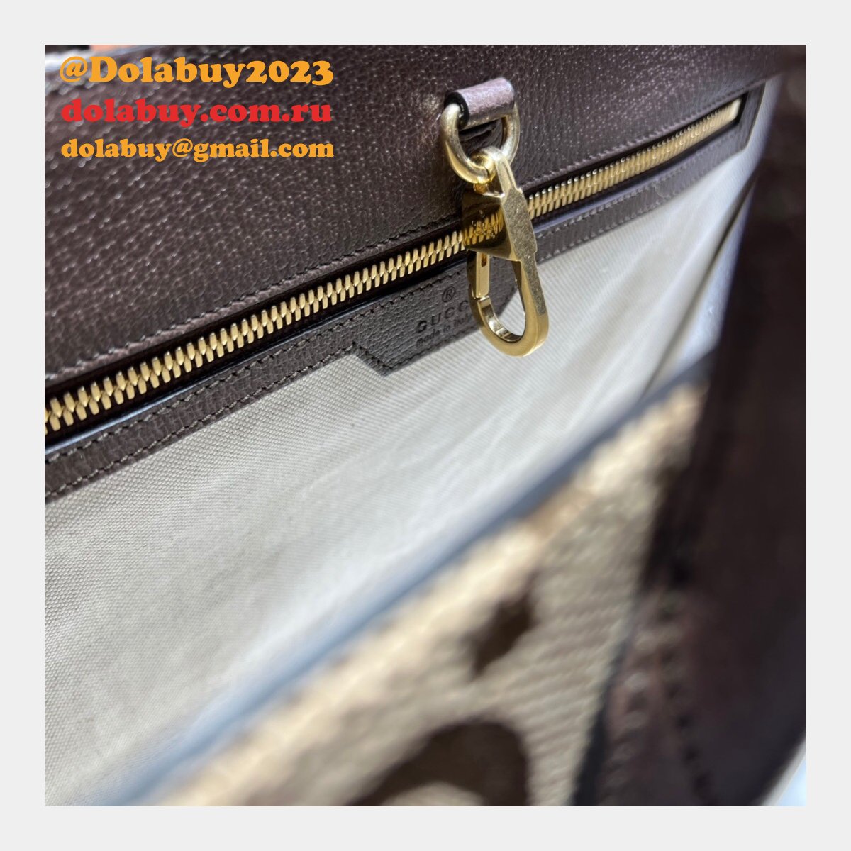tote G*u*i replica bag with jumbo gg 678839 camel and ebony gg canvas