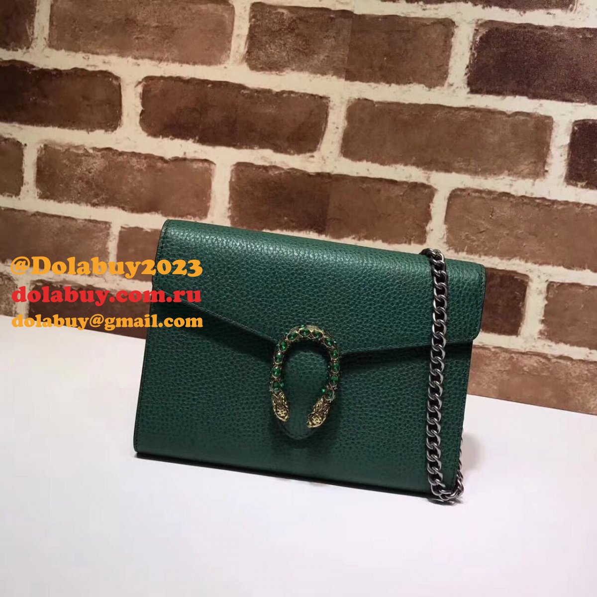 cheap G*u*i dionysus leather mini chain bag 401231 black