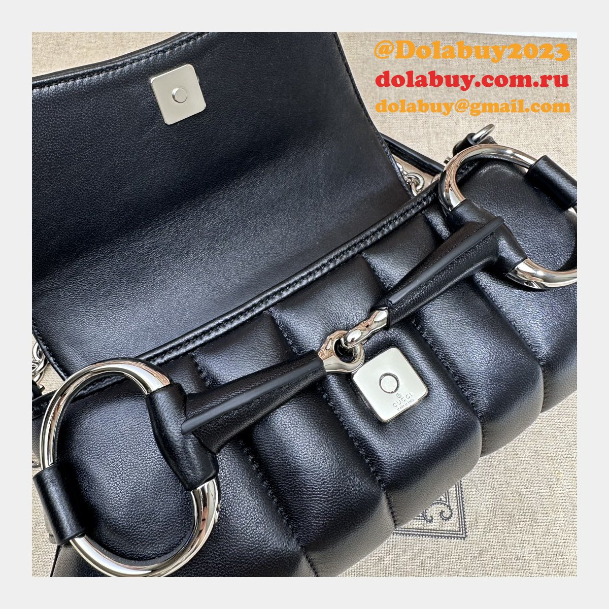 G*u*i designer 764339 horsebit chain knockoff shoulder bag