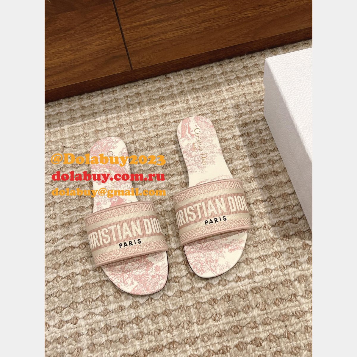 Replica Dior Flat Slipper DWAY SLIDE