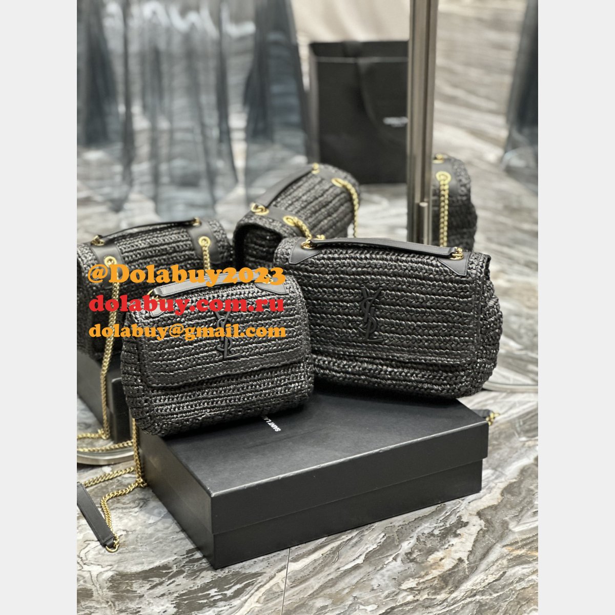 Quality YSL Niki Weave Bag Replica 22/28cm 633151/633158
