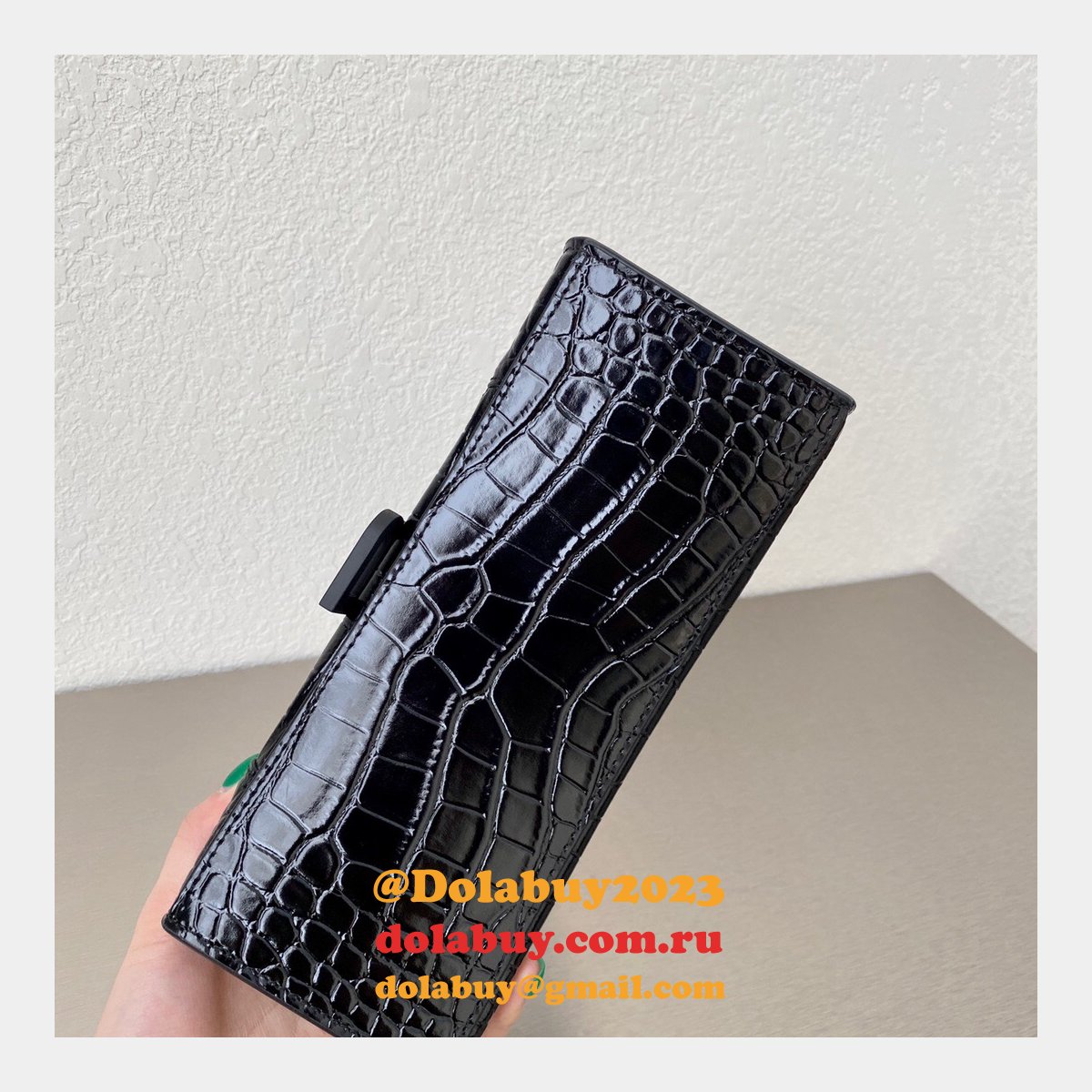 BEST BALENCIAGA KNOCK OFF CROCO HOURGLASS 19/23CM