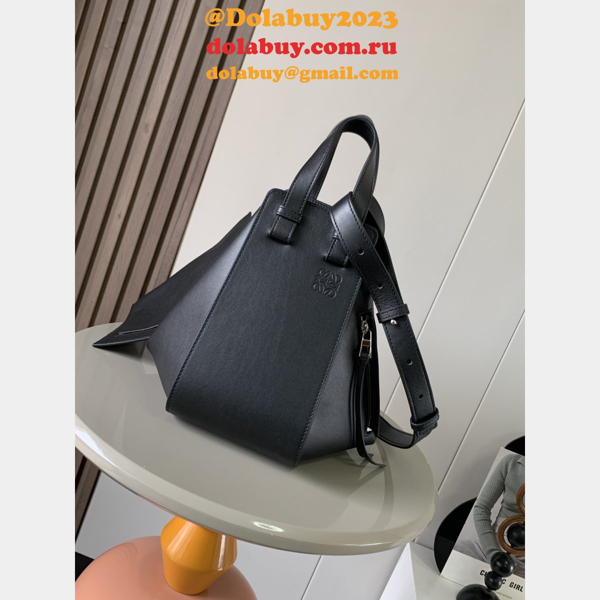Small Top Quality Loewe Hammock Bag In Classic Calfskin