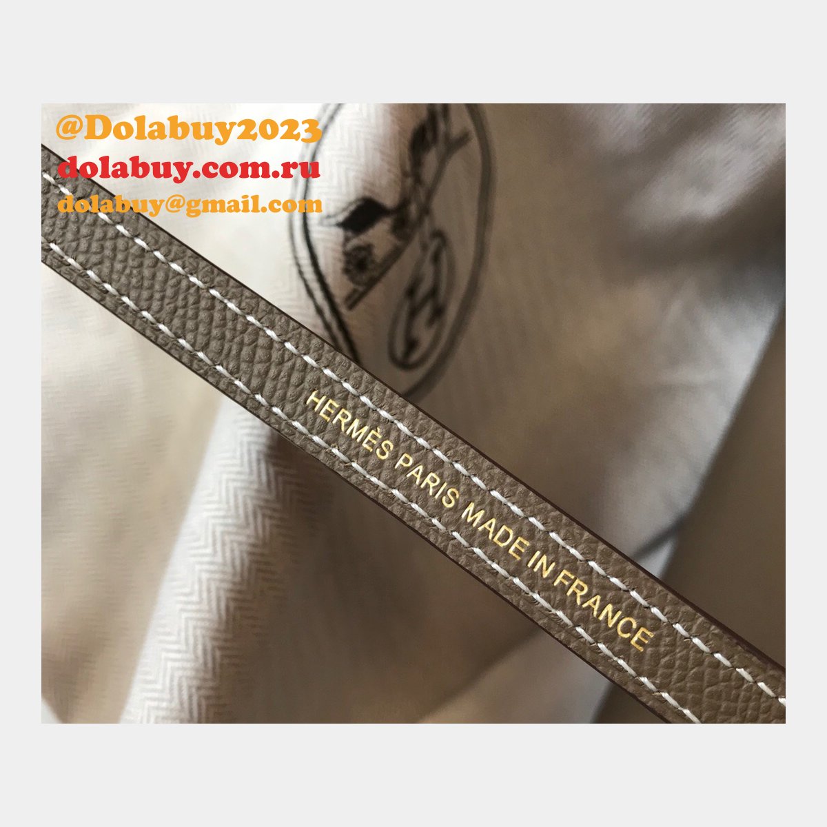 Replica Hermes Mini Kelly Epsom leather Earthy Gray Bags