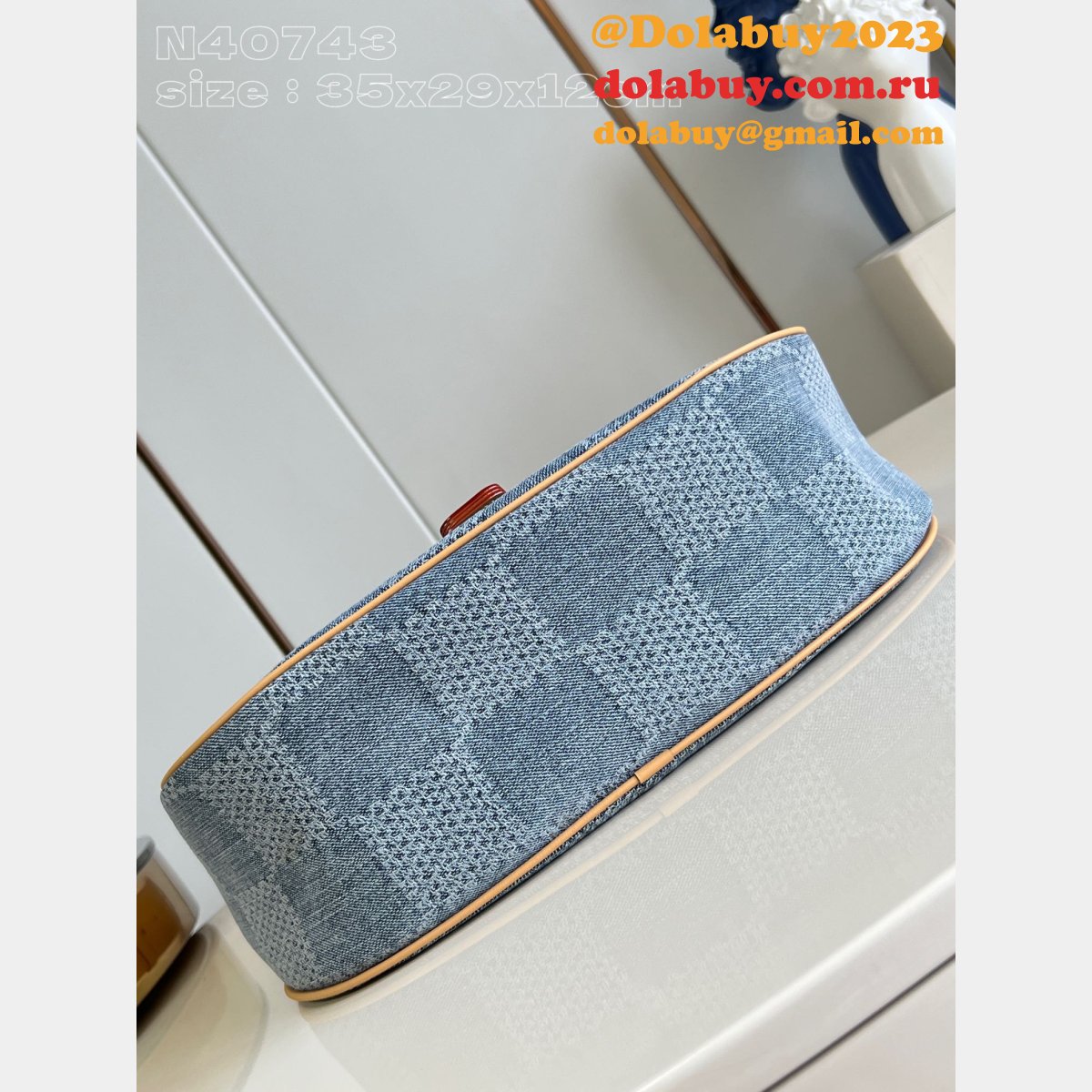 Louis Vuitton Fake Montsouris Messenger MM Damier N40743 Men Blue Bag