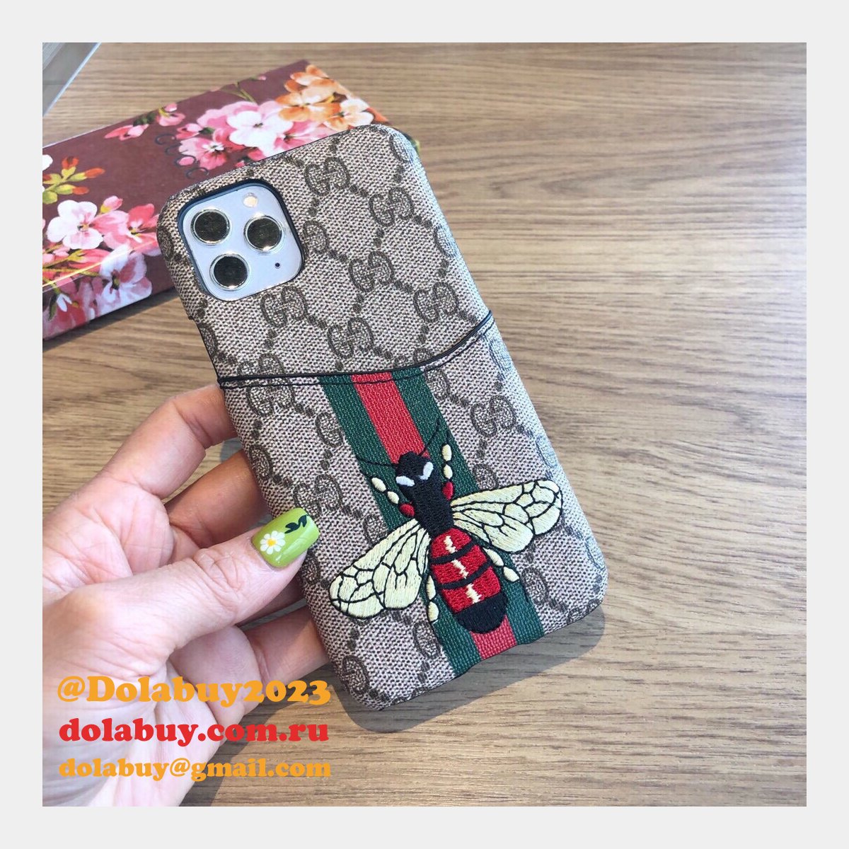 high quality G*u*i iphone leather wallet cases