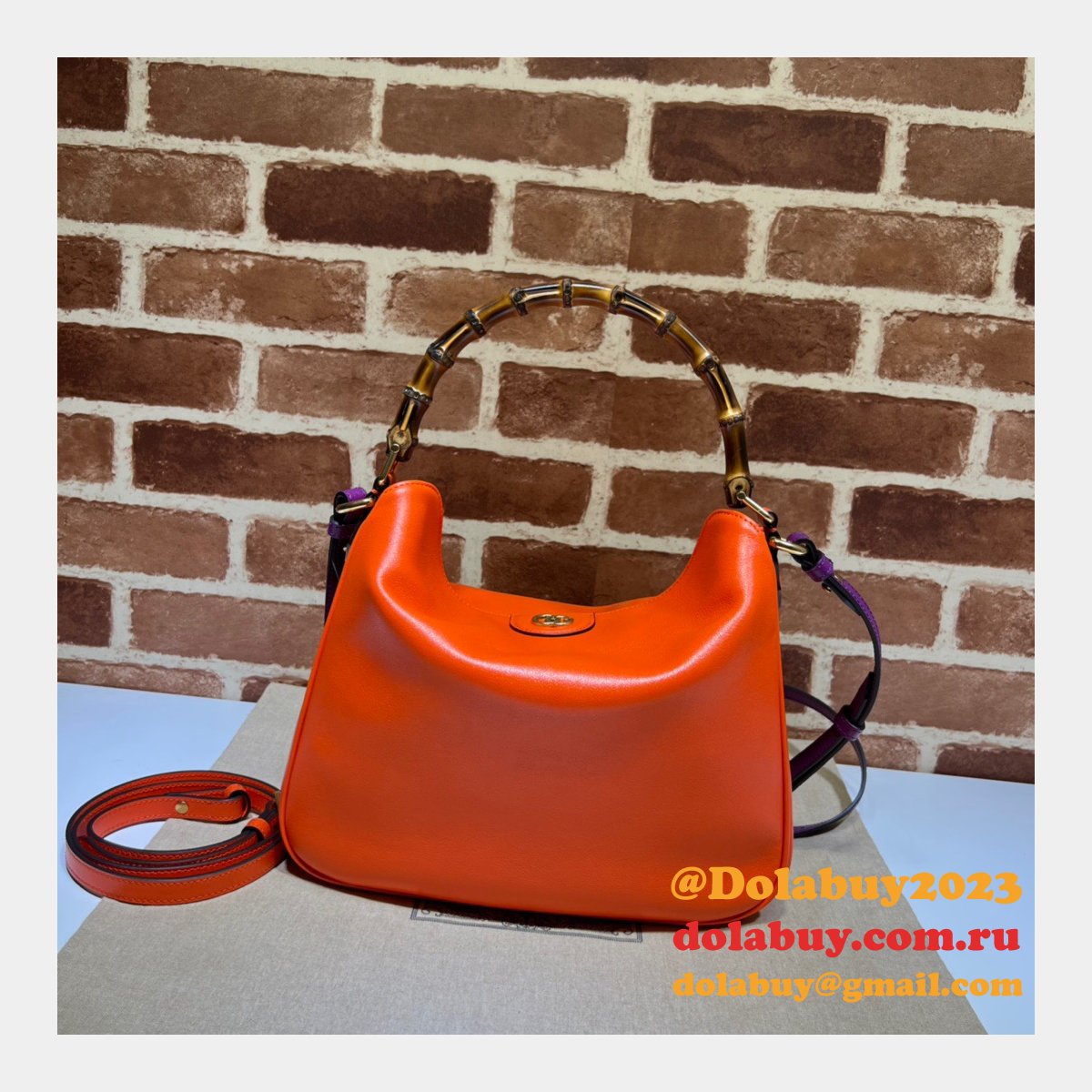 G*u*i 746124 fake diana 1:1 mirror shoulder fashion bag