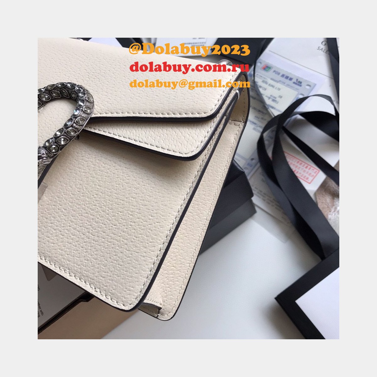 buy online G*u*i dionysus gg surpeme mini 421970 white bag