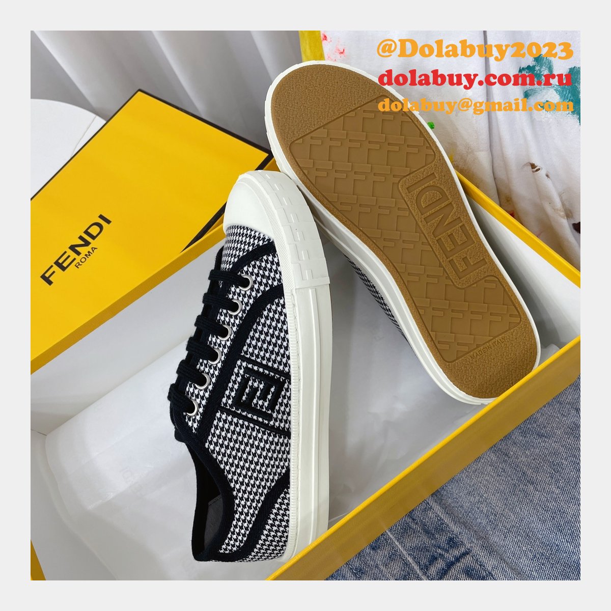 1:1 fake domino F**di shoes website to get replica sneakers