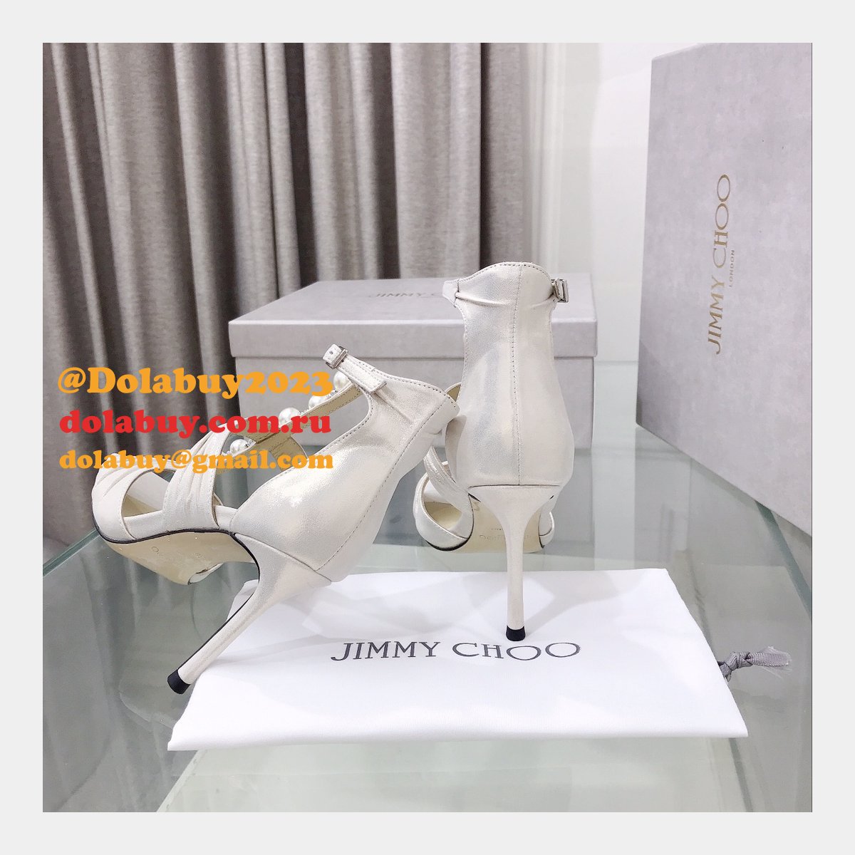 Suede Sandals Aura 95 Fake Jimmy Choo Heel: 8.5 cm Shoes